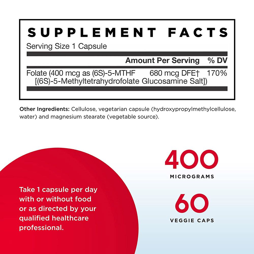 Jarrow - Formulas Methyl Folate Capsule 400Mcg 60's