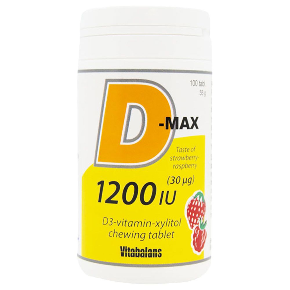 VITABALANS - D-Max Vitamin D3 1200 IU - 100 Tablets