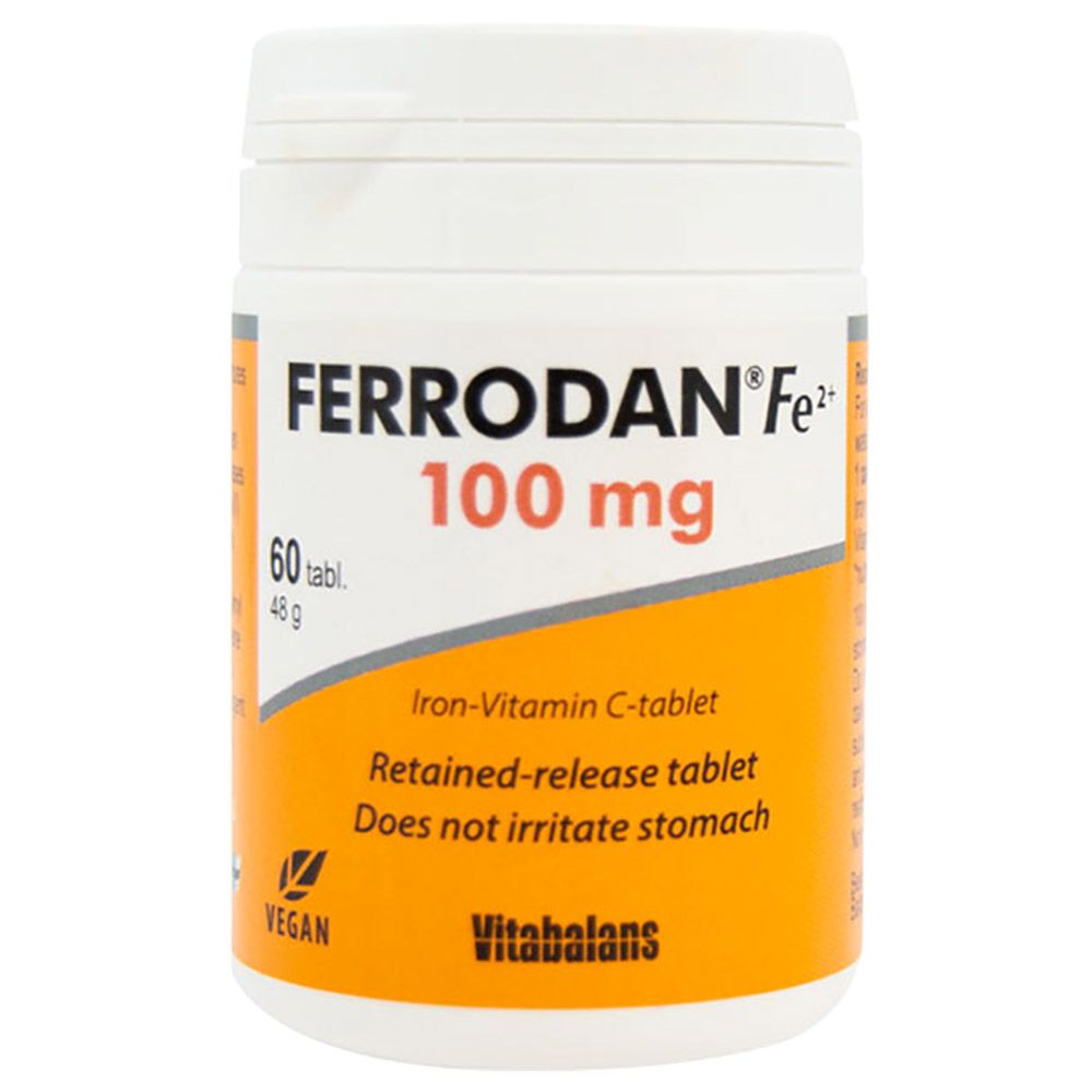 VITABALANS - Ferrodan with Iron and Vitamin C - 60 Tablets