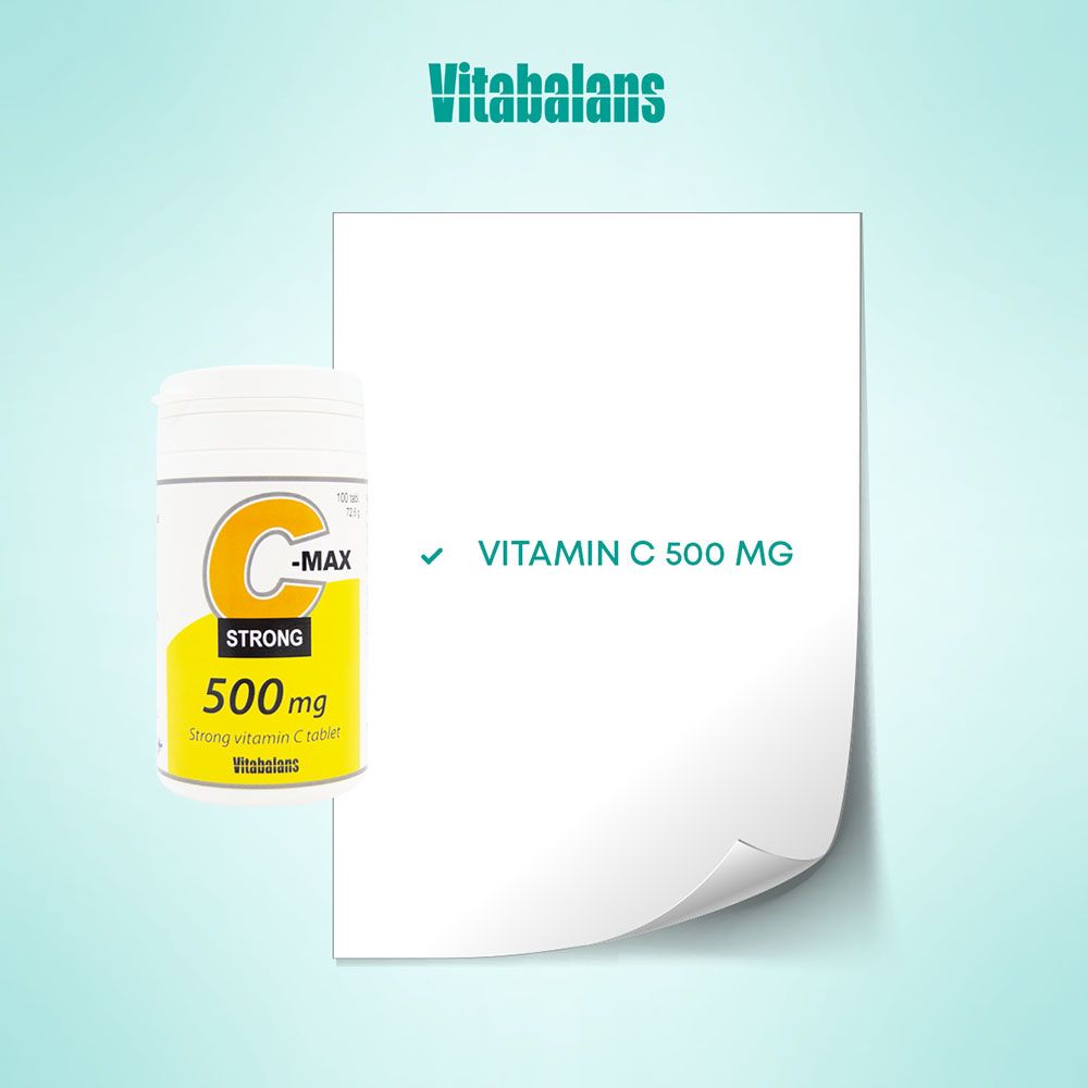 VITABALANS - C-Max Strong Vitamin C 500 mg - 100 Tablets