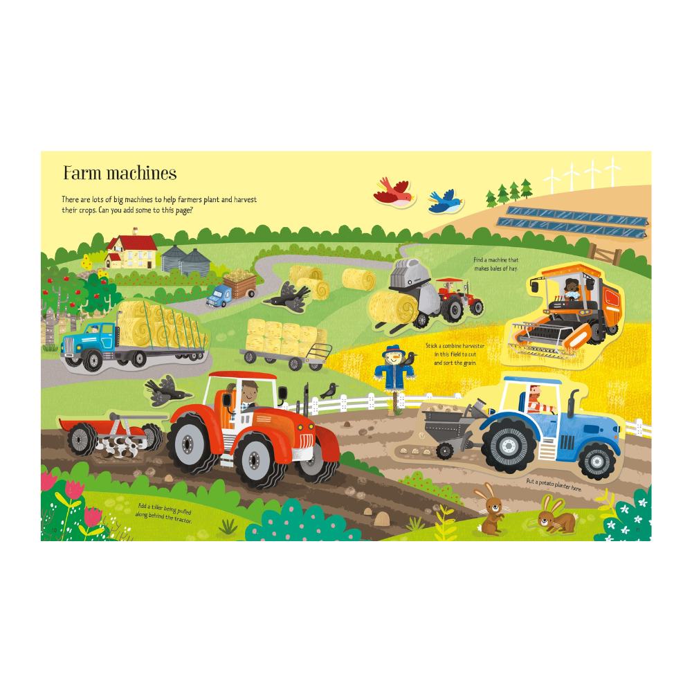 كتب أسبورن-  كتاب "Farm Farm sticker book"  