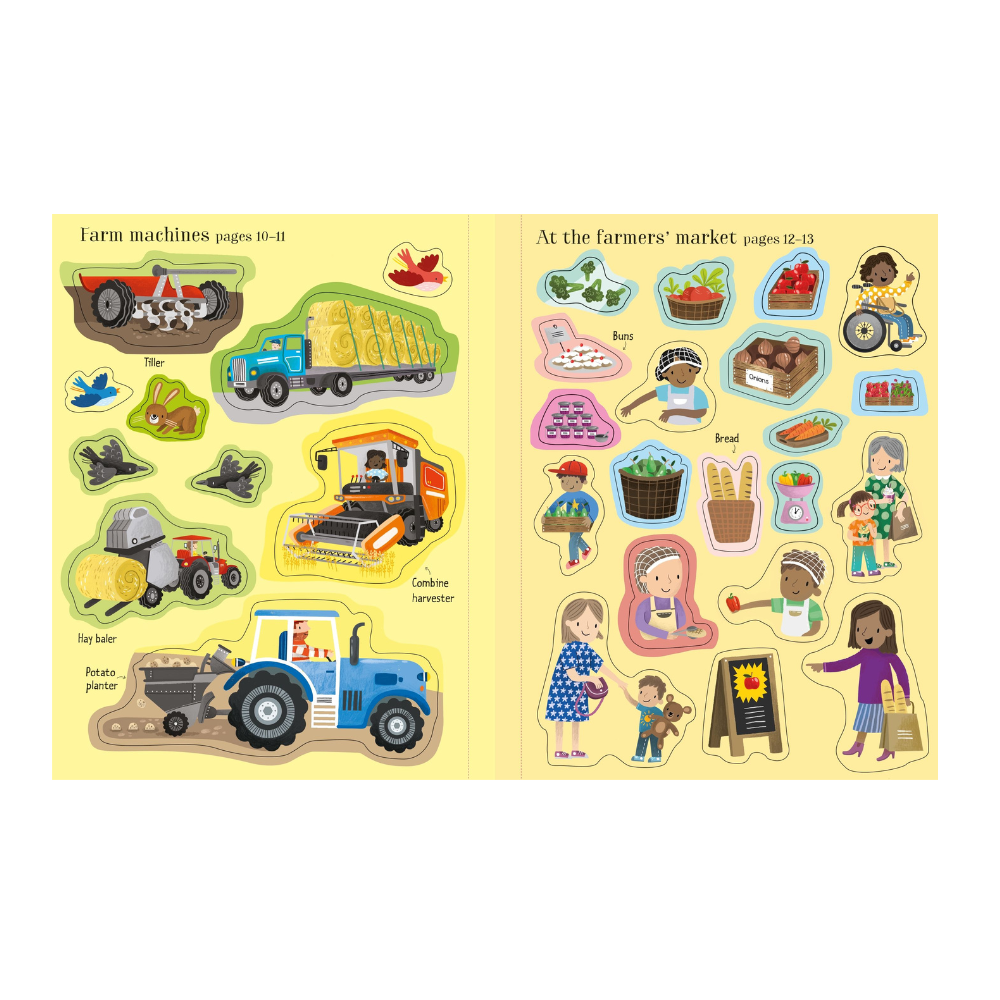 كتب أسبورن-  كتاب "Farm Farm sticker book"  