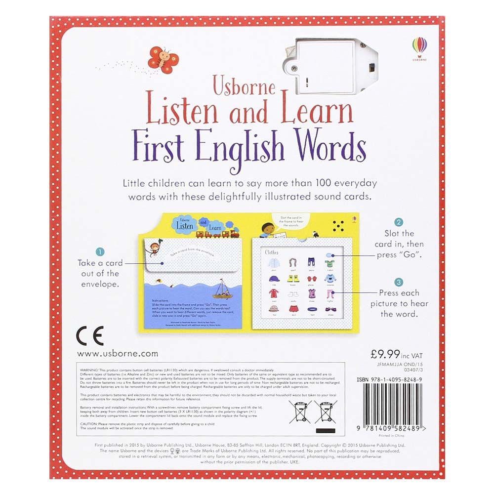 Usborne Books - Listen & Learn: First English Words