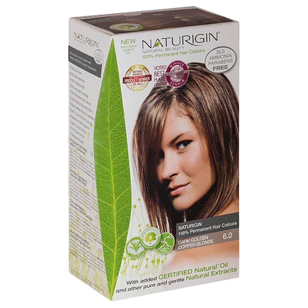 Naturigin - Dark Golden Copper Blonde 6.0 Hair Colour