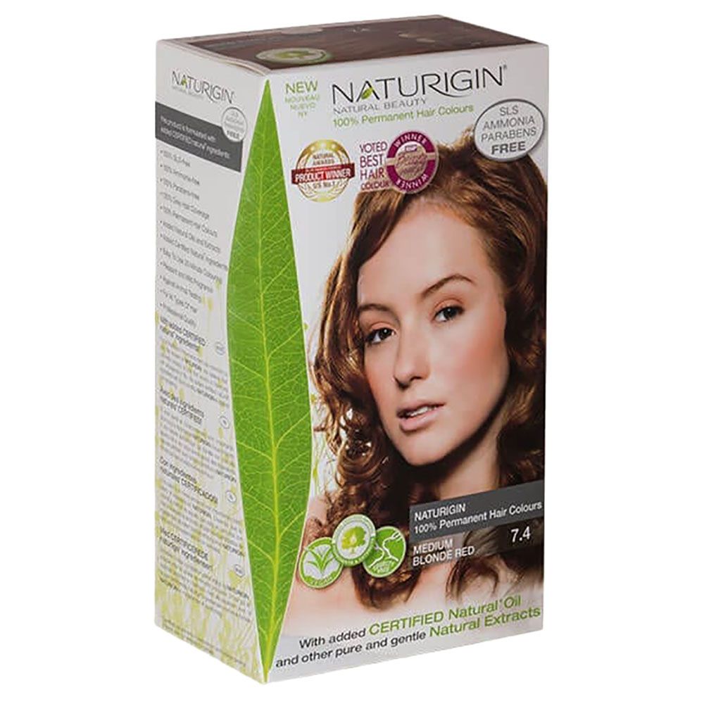 Naturigin - Medium Blonde Red 7.4 Hair Colour