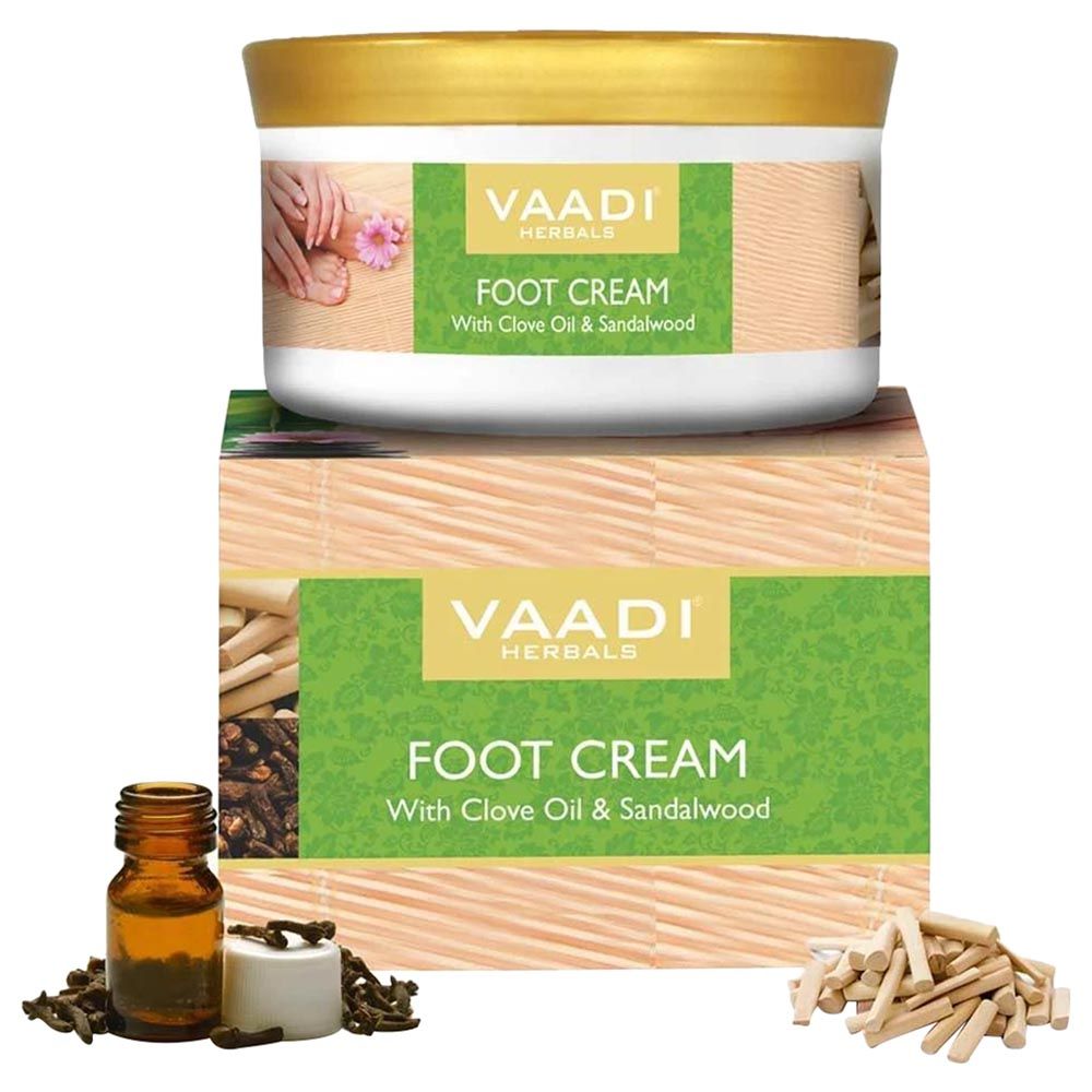 Vaadi Herbals Foot Cream W/ Clove & Sandalwood Oil 150G