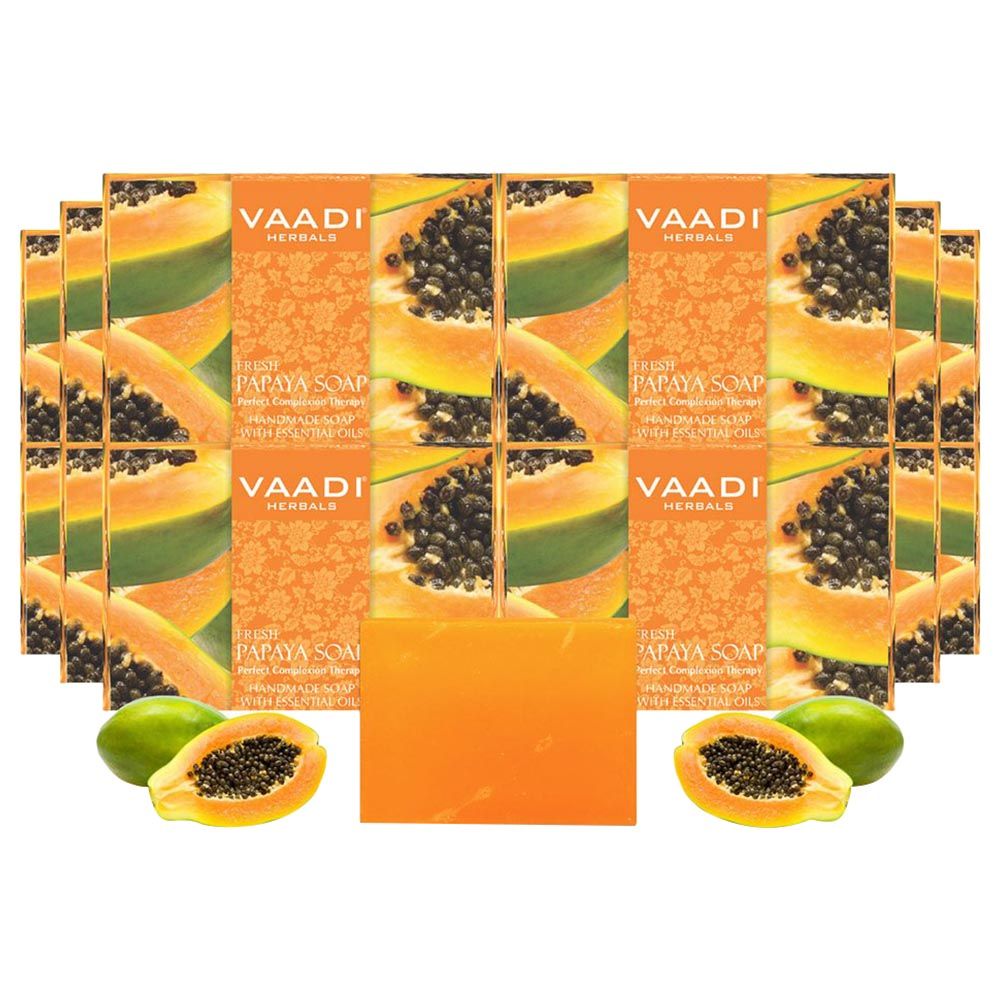 Vaadi Herbals Organic Fresh Papaya Soap Pack Of 12