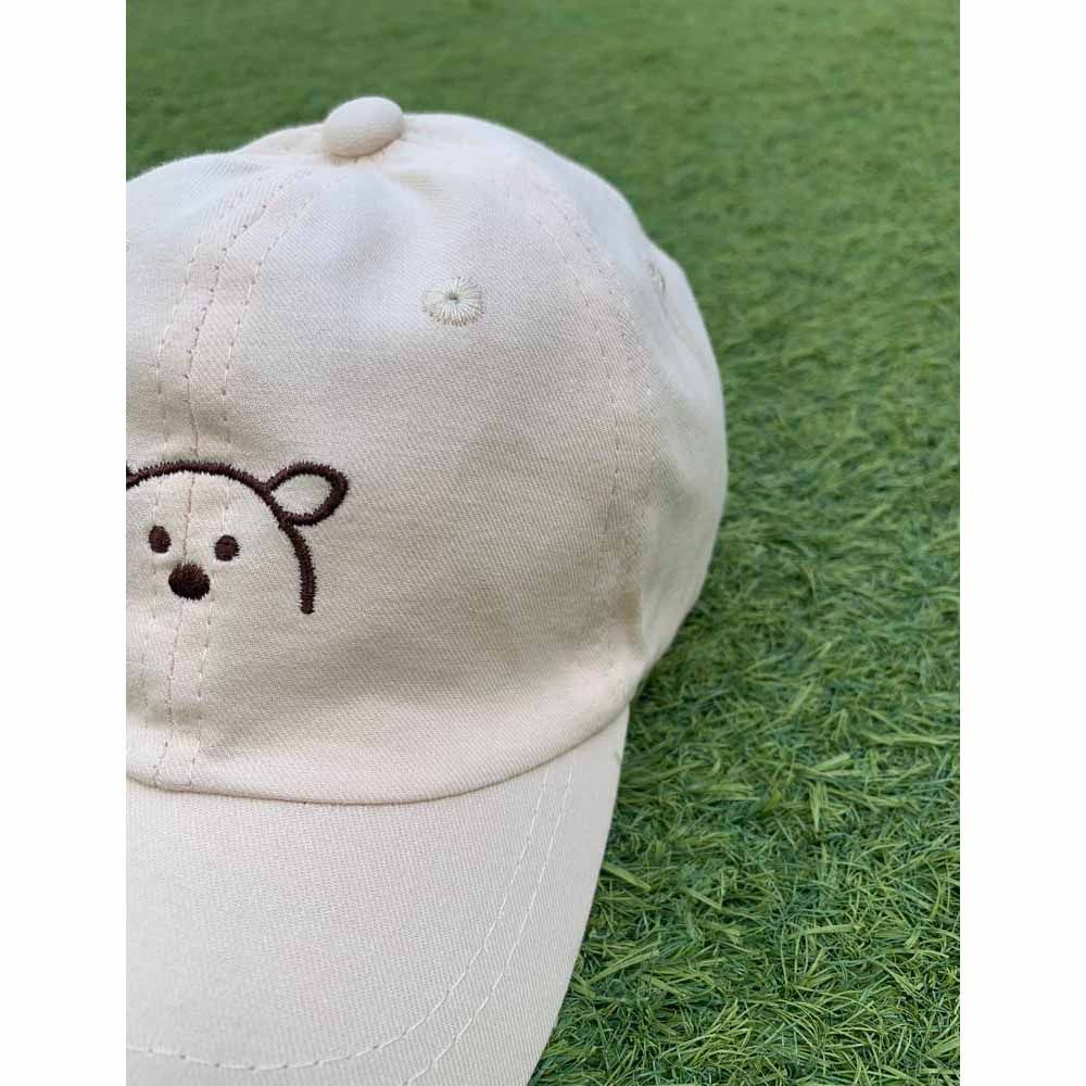 The Girl Cap - Kids Cap - Beige Bear