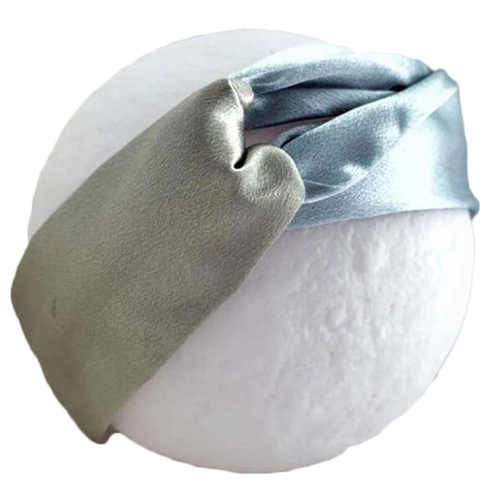 The Girl Cap - Twisted Headband - Silver Blue