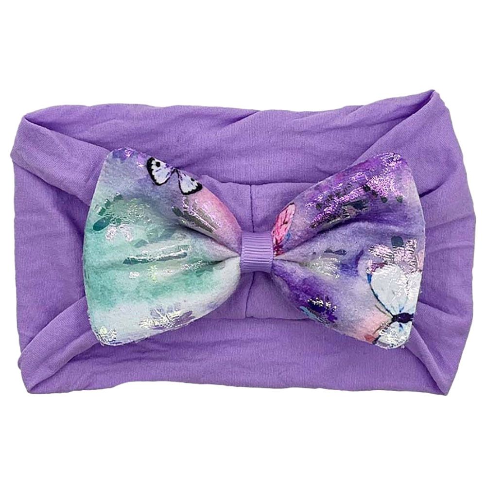 The Girl Cap - Baby Butterfly Headband - Purple