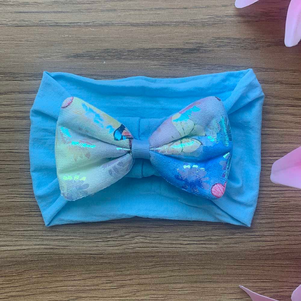 The Girl Cap - Baby Butterfly Headband - Blue