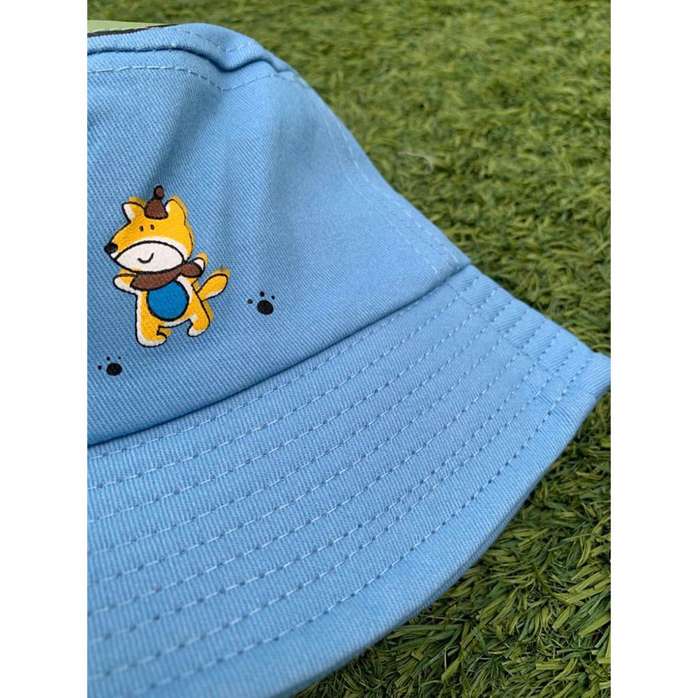 The Girl Cap - Frog Print Kids Hat - Blue