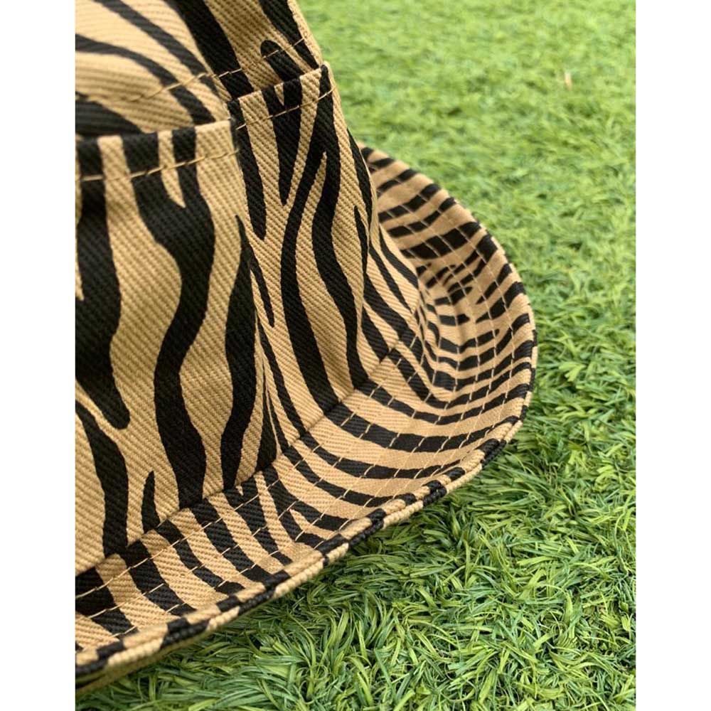 The Girl Cap - Kids Hat Brown Zebra Print