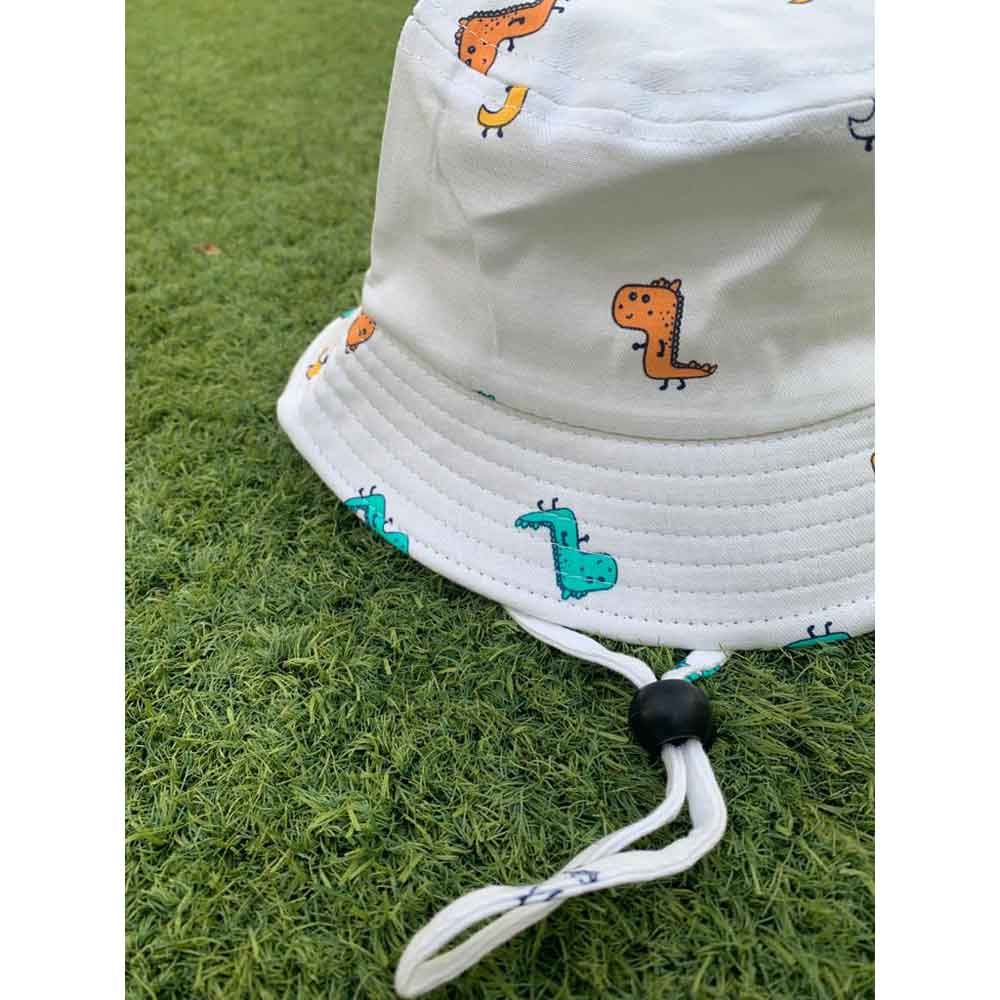 The Girl Cap - Kids Hat - White Dino