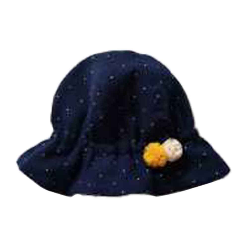 The Girl Cap - Kids Reversible Hat - Blue Polka