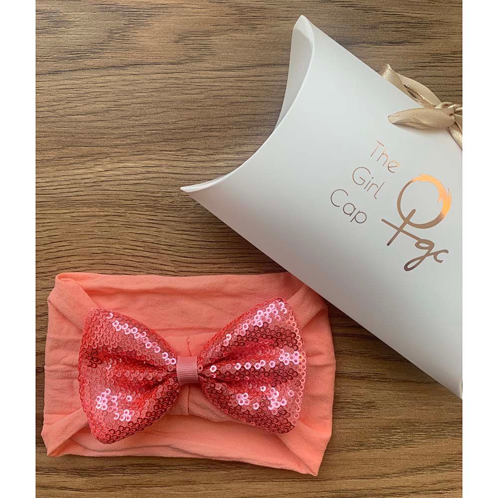 The Girl Cap - Baby Sequence Headband - Peach