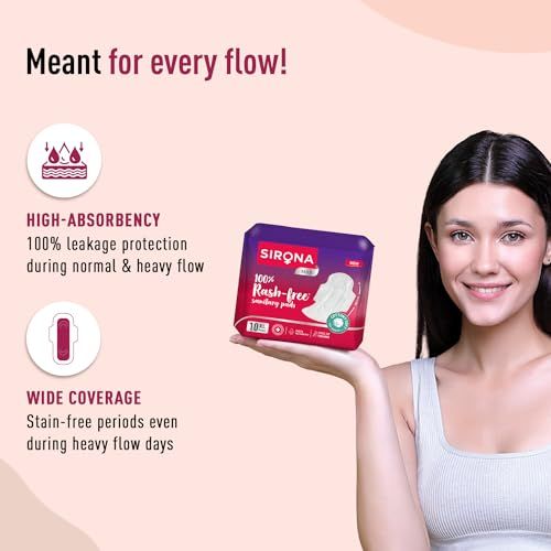 Sirona - Biodegradable Sanitary Pads - Extra Large, 10pcs