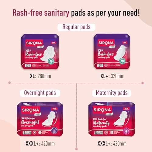 Sirona - Biodegradable Sanitary Pads - Extra Large, 10pcs