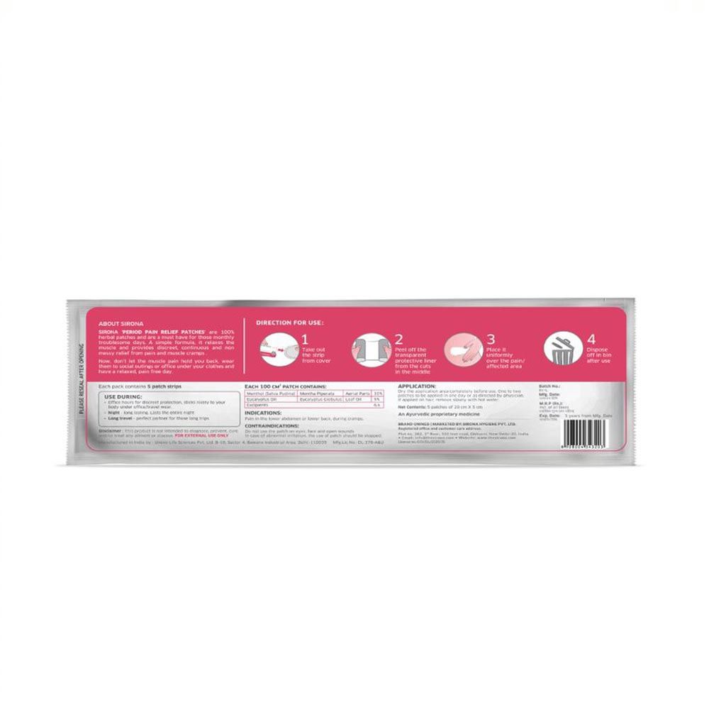 Sirona - Feminine Pain Relief Patches - 5 Patches