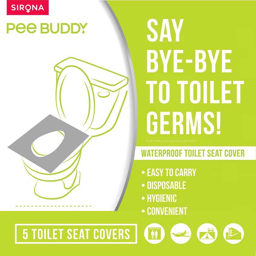 PeeBuddy - Waterproof Toilet Seat Cover - 5 Sheets