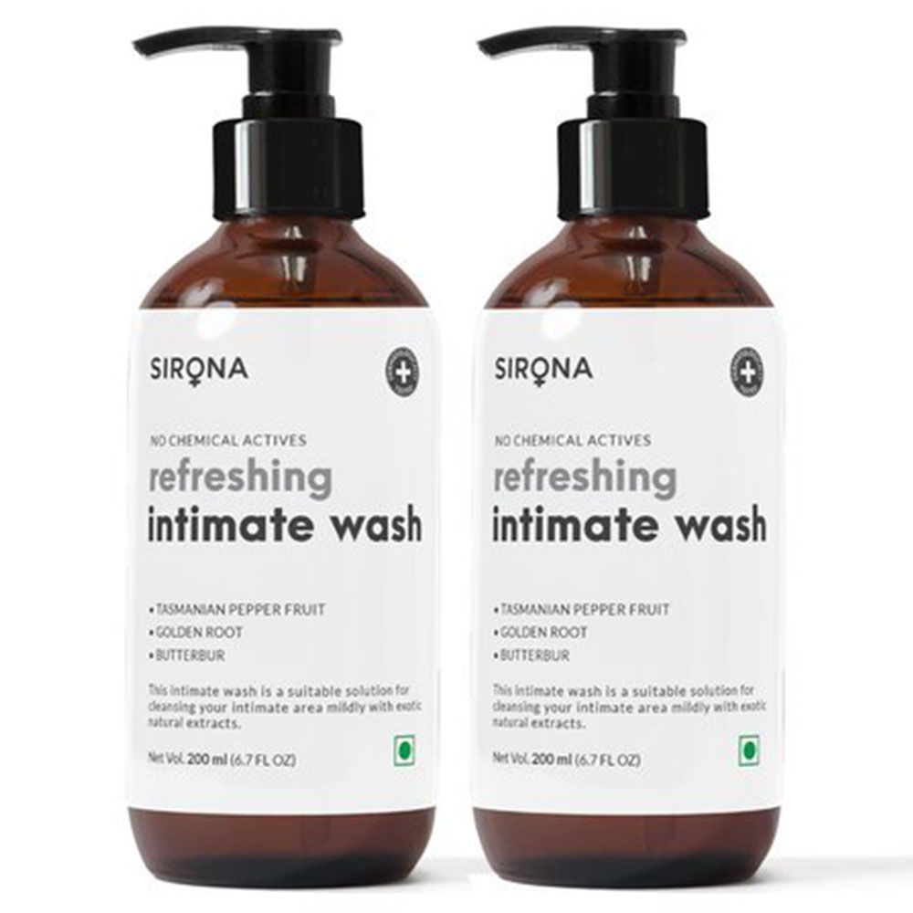 Sirona Natural Refreshing Feminine Wash - 200 ml, Pack of 2