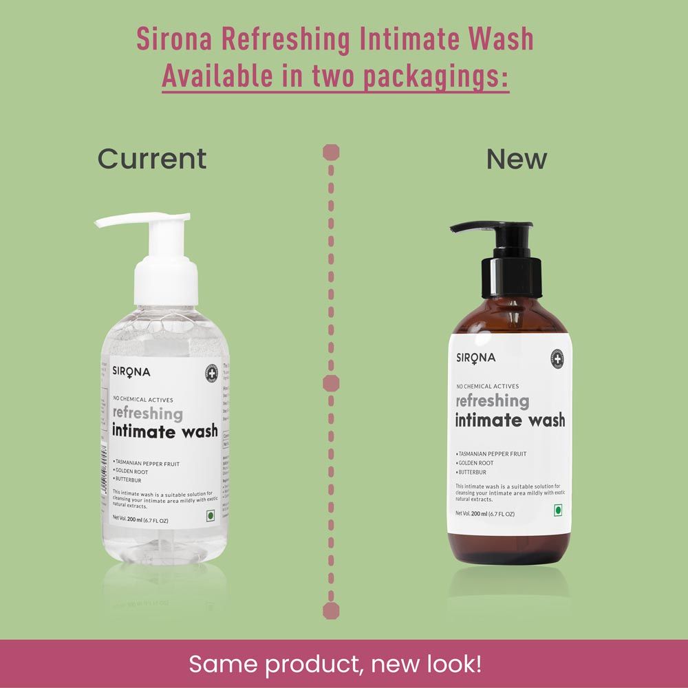 Sirona Natural Refreshing Feminine Wash - 200 ml, Pack of 2