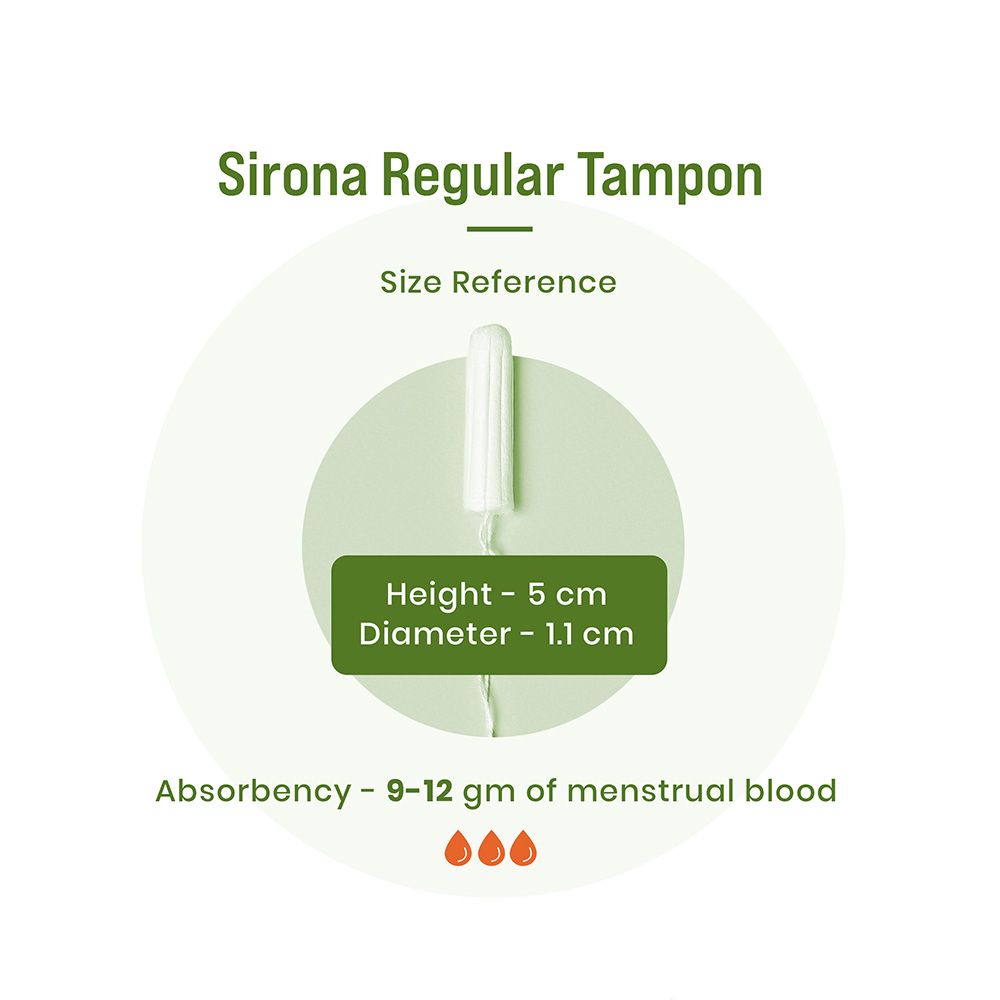 Sirona - Regular Flow Organic Tampons - 18 Pcs