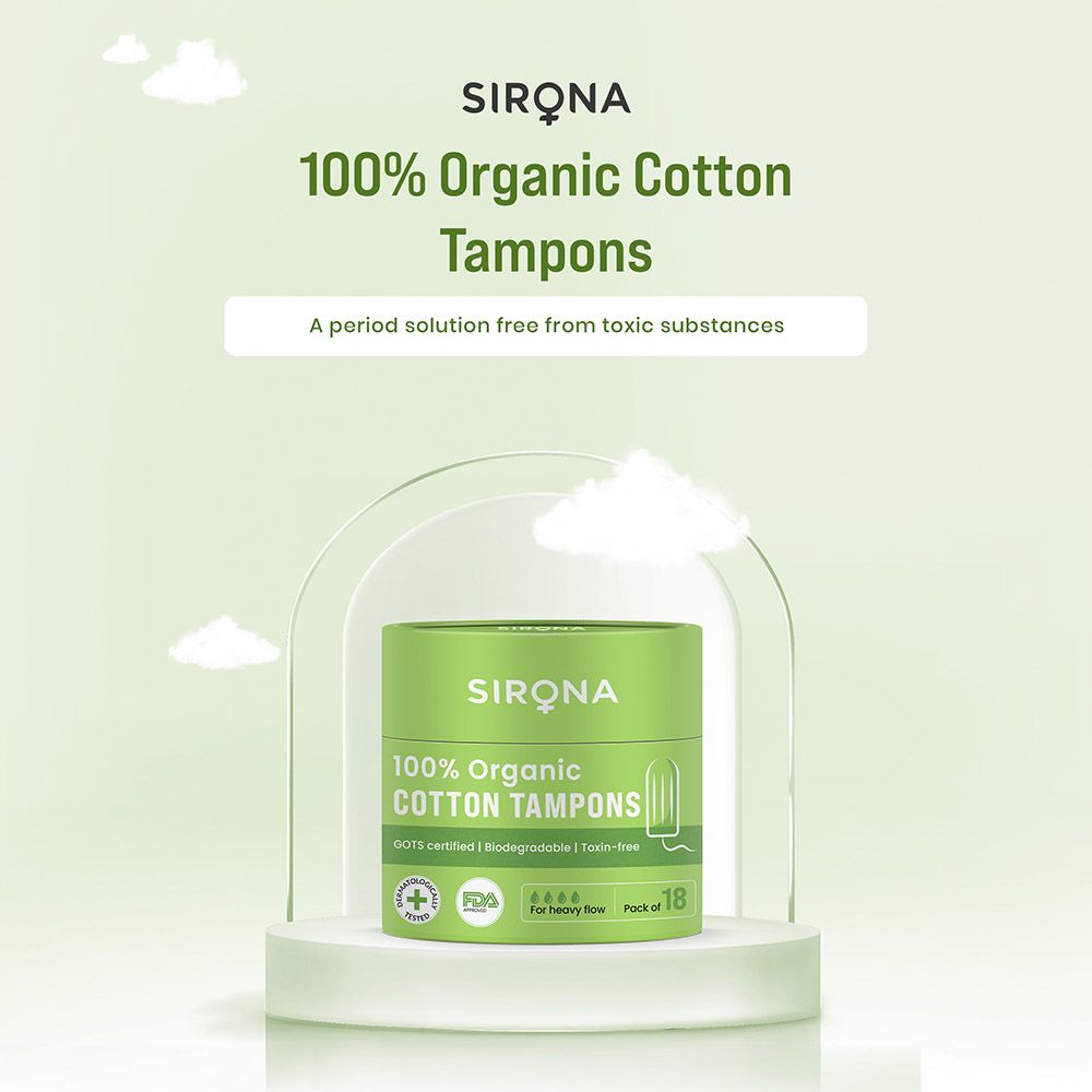 Sirona - Heavy Flow Organic Tampons - 18 Pcs