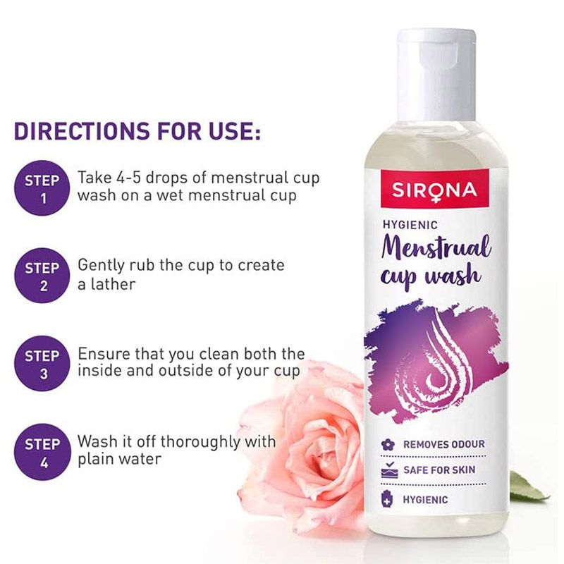 Sirona - Natural Menstrual Cup Wash 100 ml - Pack of 2 - Rose