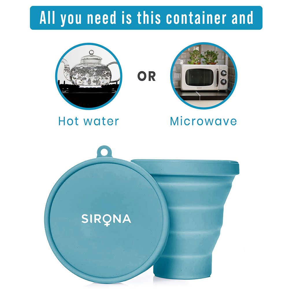 سيرونا - حاوية تعقيم كوب الدورة الشهرية - 1 قطعة
