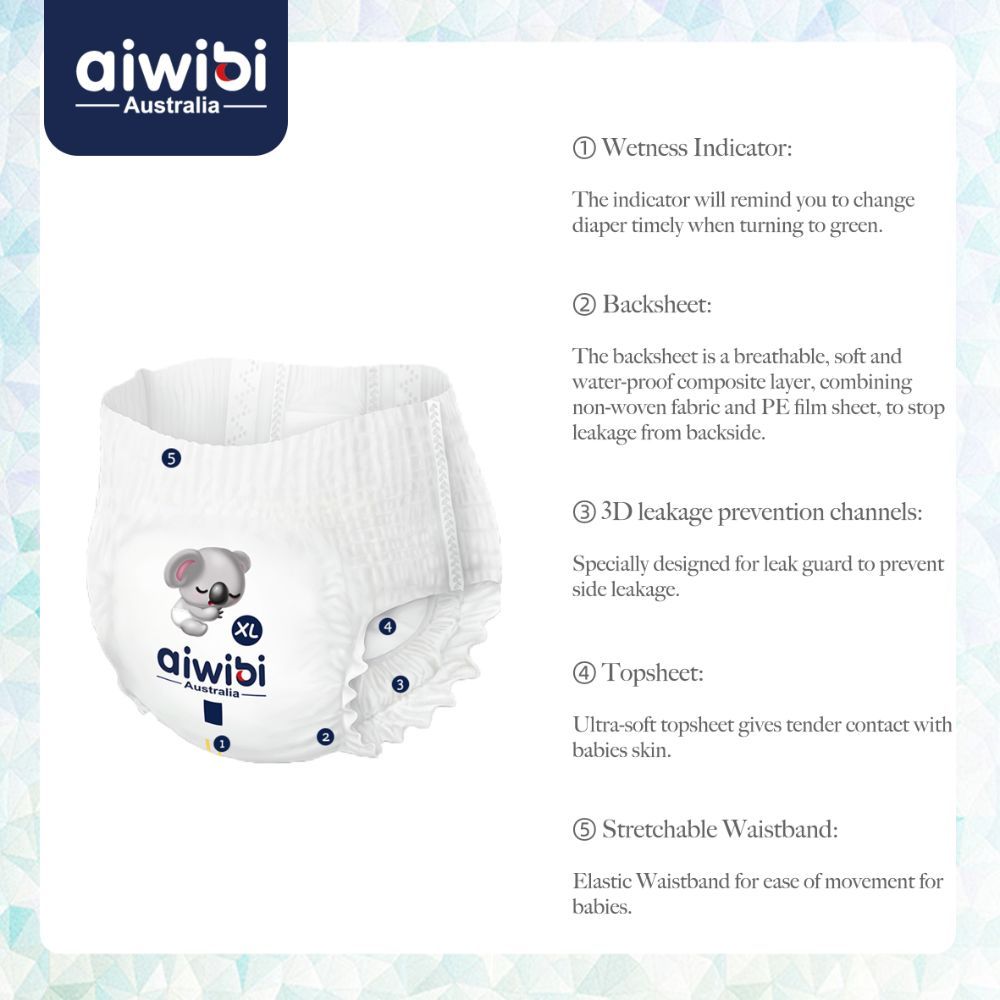 Aiwibi - Premium Baby Diaper - Size L 8-13kg 54pcs