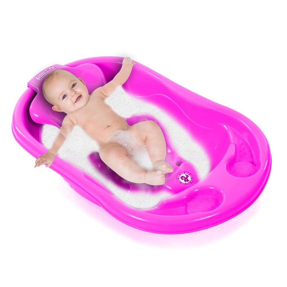 SunBaby - Plastic Bathtub w/ Bath Seat Sling - Pink