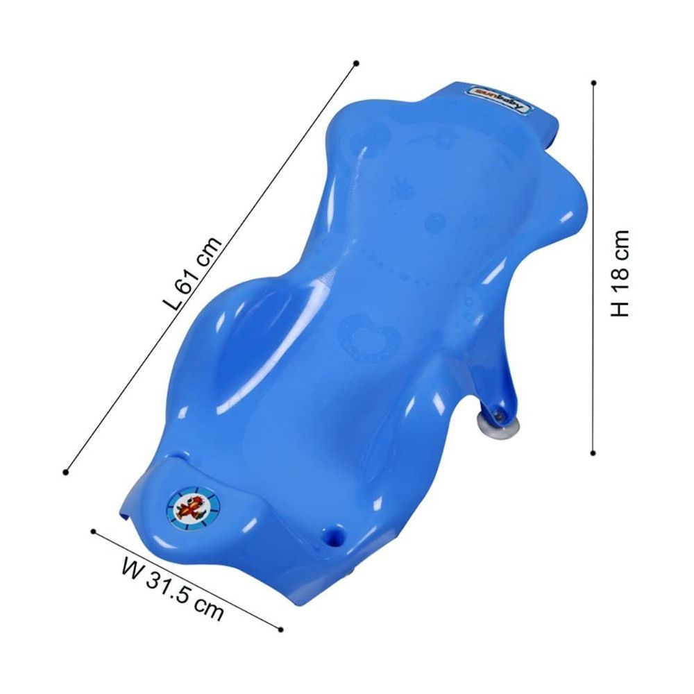 صن بيبي - كرسي استحمام مائل - مقاوم للانزلاق - أزرق