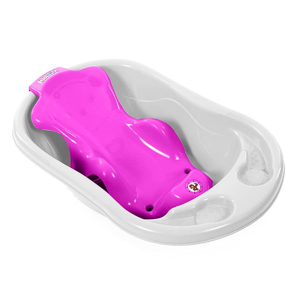 SunBaby - Anti Slip Big Plastic Bath Chair Seat Sling - Pink