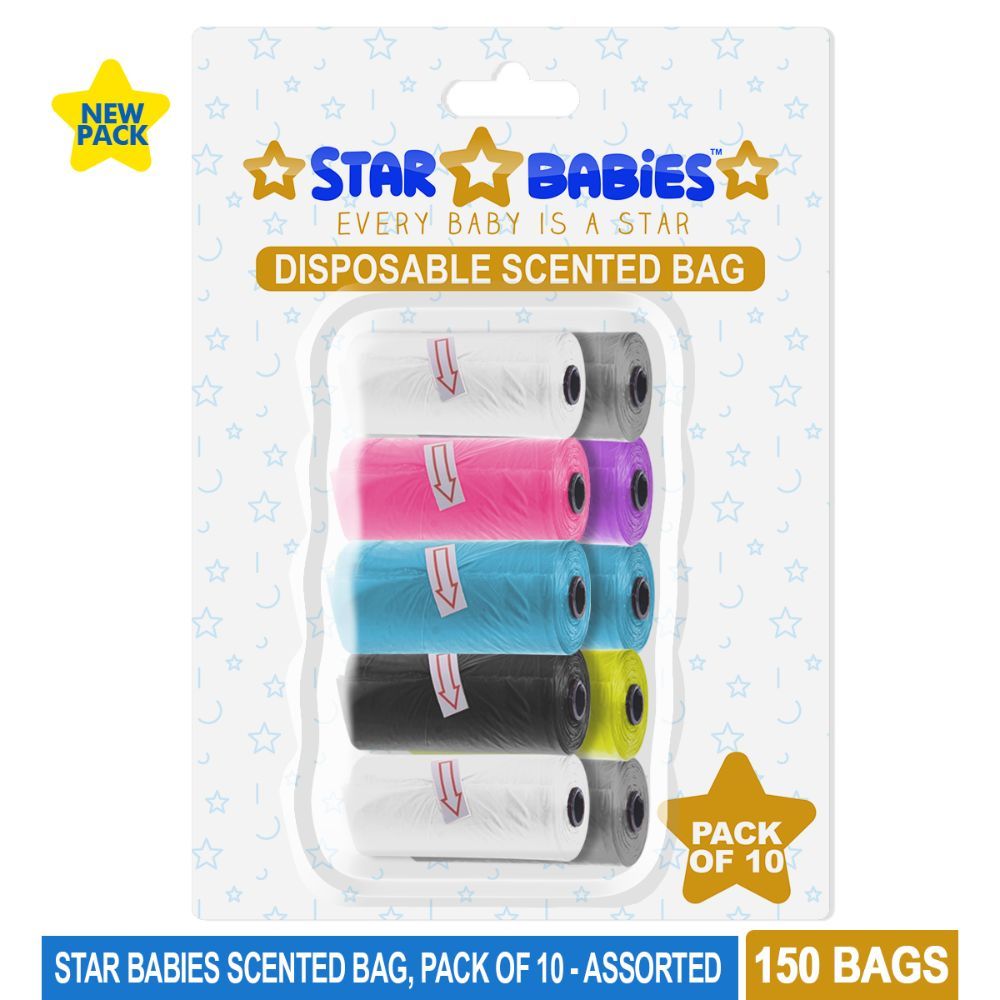 Star Babies - Scented Bag Blister - Pack of 10/150 Bags - Assorted