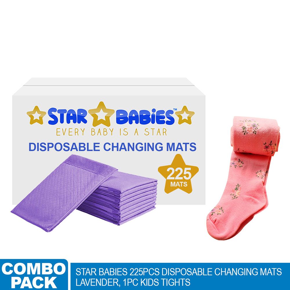 Star Babies - Disposable Changing Mats 225pcs + Kids Tights