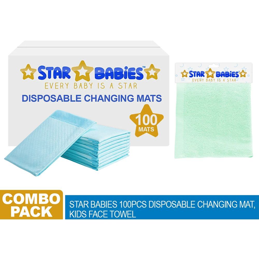 Star Babies - Changing Mats 100pcs + Kids Towel Assorted