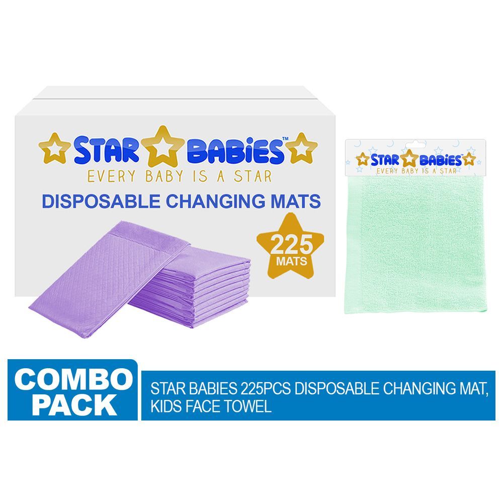 Star Babies - Disposable Changing Mat 225pcs + Towel