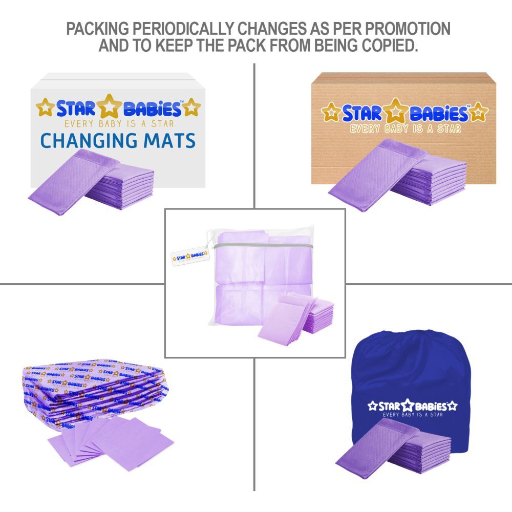 Star Babies - Changing Mats 36pcs, Bibs 30pcs and Scented Bag 10pcs W/ Refill - Lavender