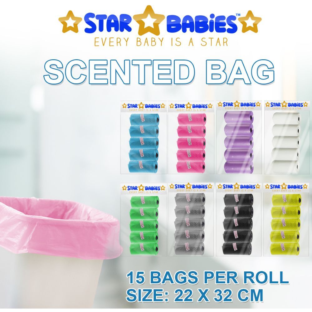 Star Babies - Changing Mats 30pcs, Bibs 30pcs and Scented Bag 5pcs W/ Refill - Pink