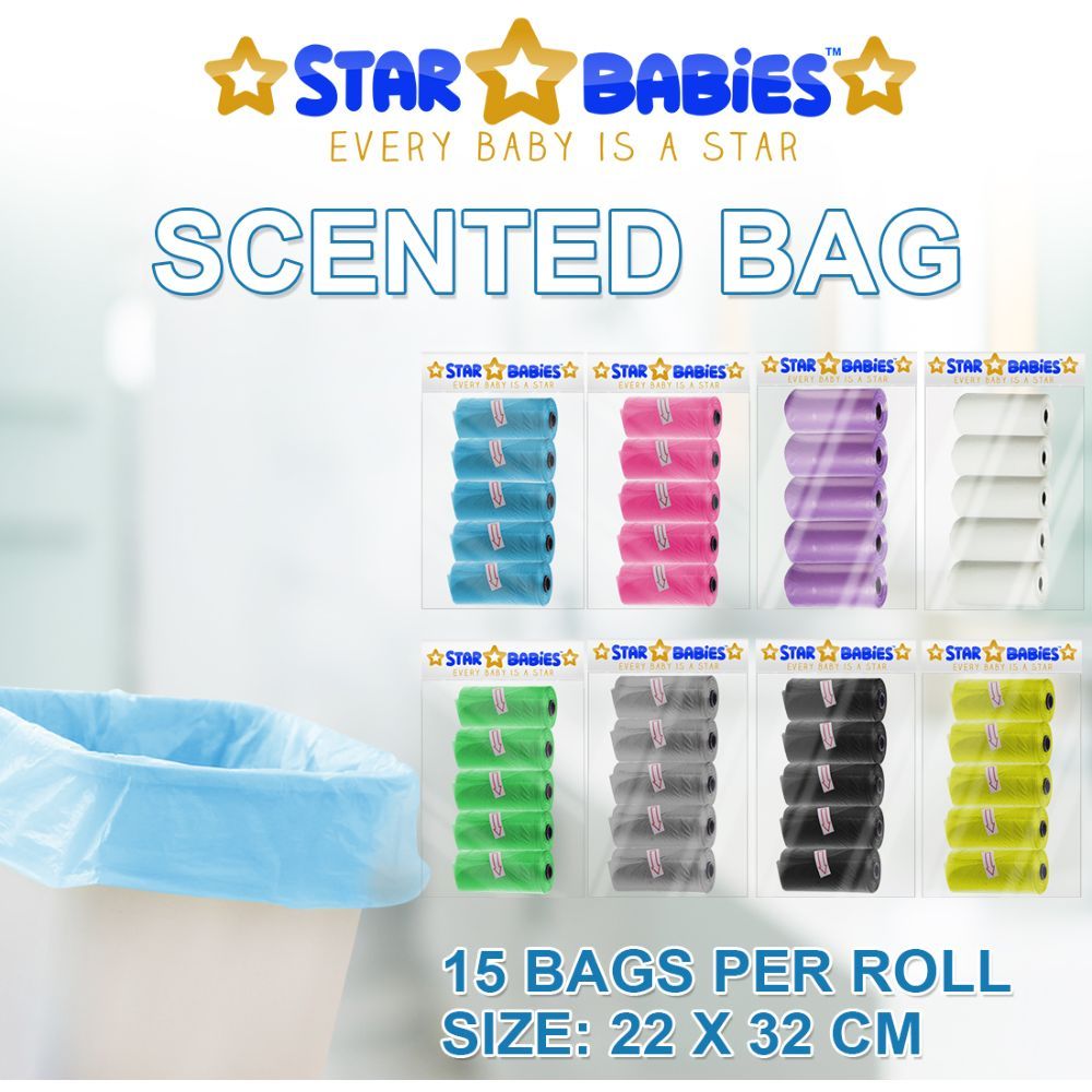 Star Babies - Changing Mats 300pcs, Bibs 300pcs and Scented Bag 15pcs W/ Refill - Blue