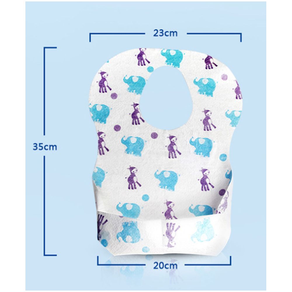 Star Babies - Elephant Printed Disposable Bibs Pack of 100