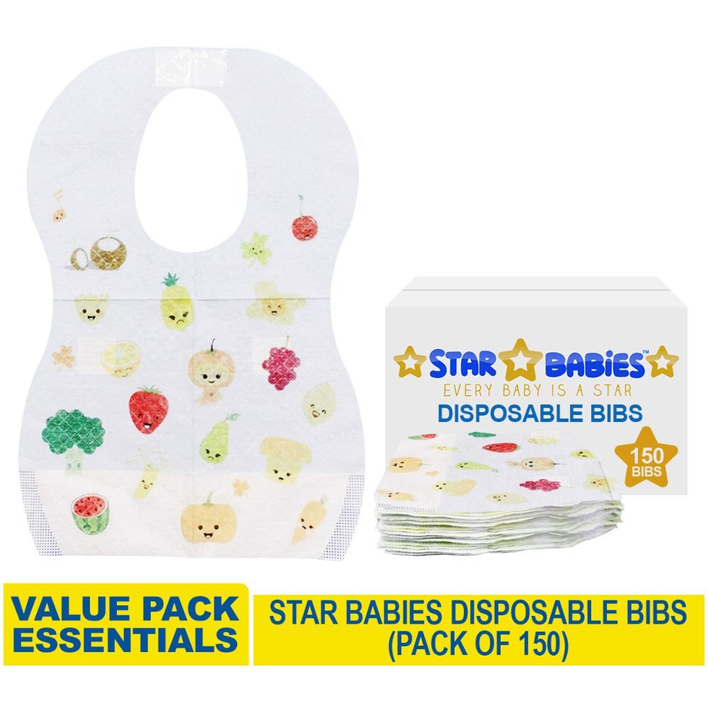 Star Babies - Fruit Printed Disposable Bibs Pack of 150