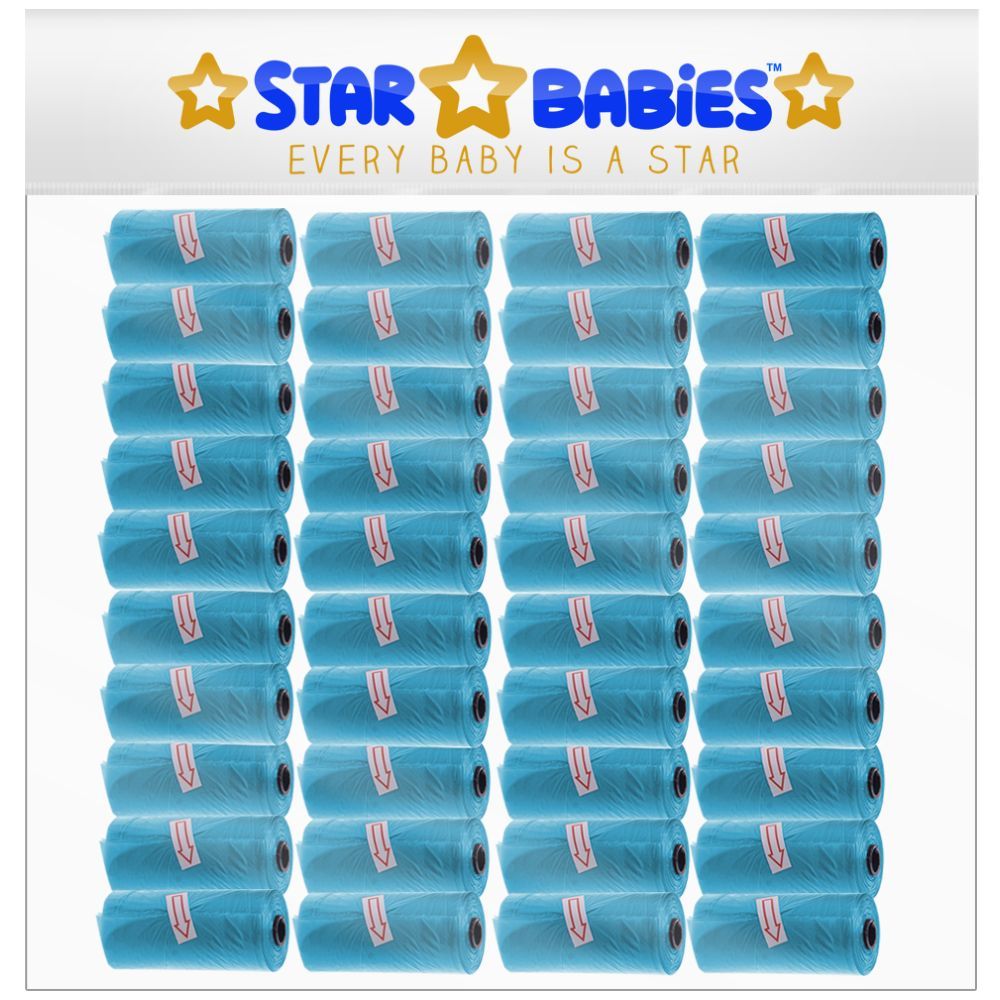 Star Babies - Scented Bag Roll - Pack of 40/600 Bags - Blue