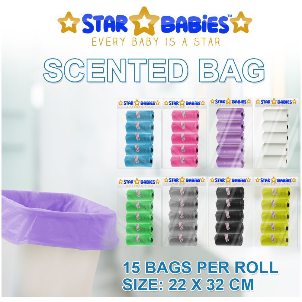 Star Babies - Scented Bag Roll - Pack of 40/600 Bags - Lavender