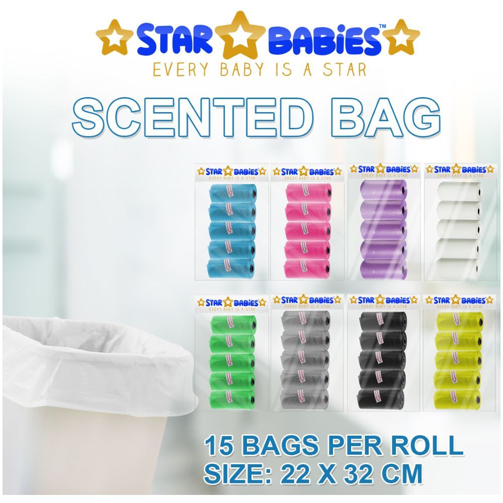 Star Babies - Scented Bag Roll - Pack of 50/750 Bags - White