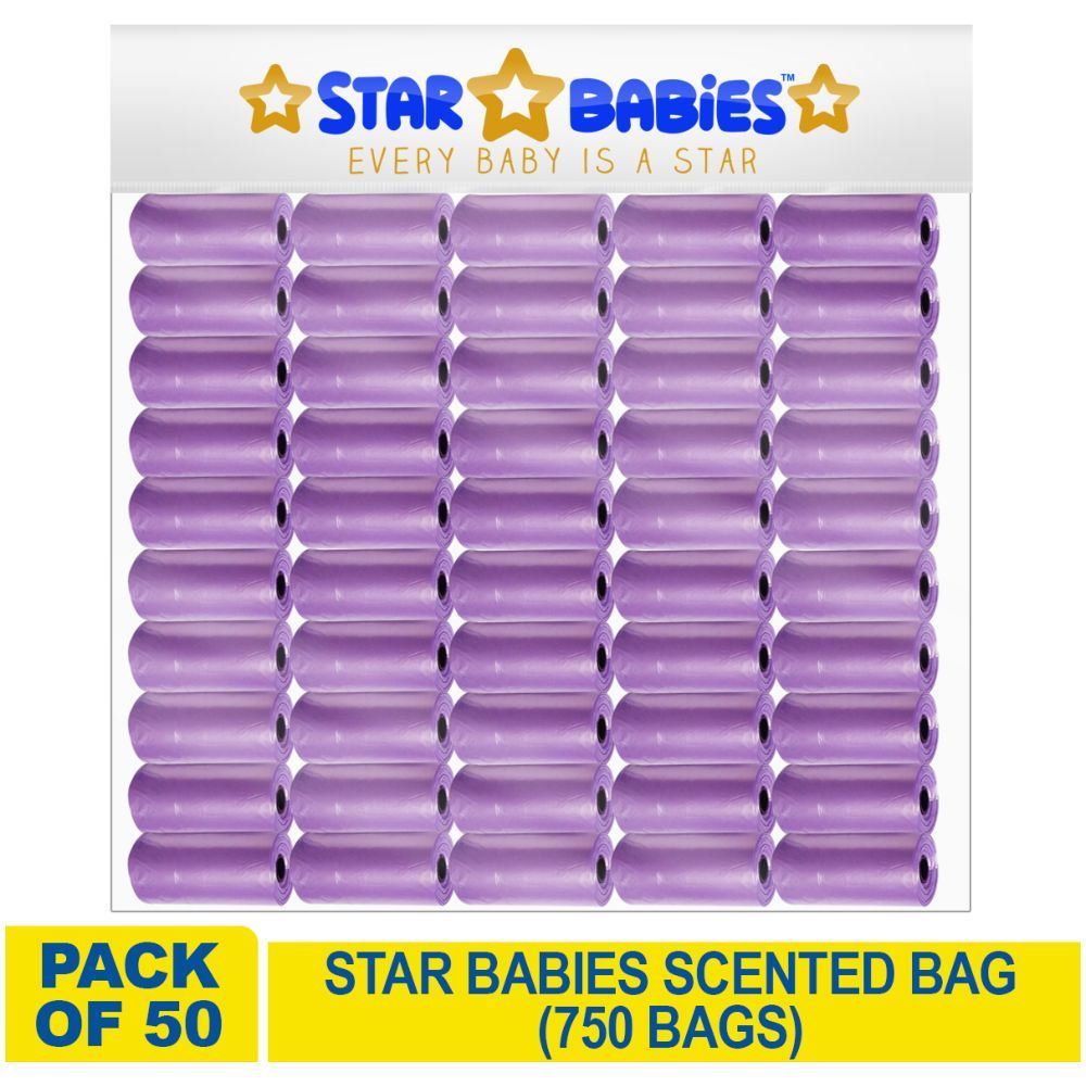 Star Babies - Scented Bag Roll - Pack of 50/750 Bags - Lavender