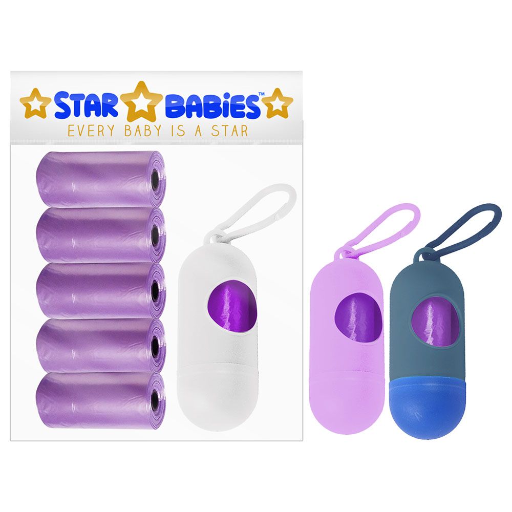 Star Babies - Pack of 5/75 Bags Scented Bag Lavender & Assorted Dispenser