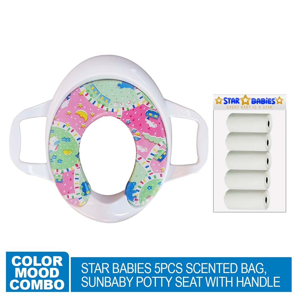 Star Babies - Bag, SunBaby Potty Seat w/ Handle - White