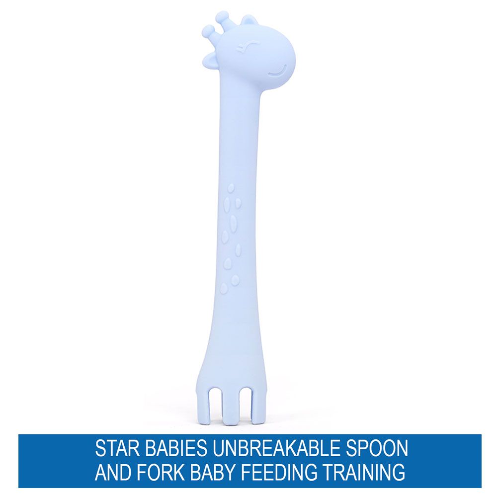 Star Babies - Baby Feeding Unbreakable Spoon & Fork - Blue